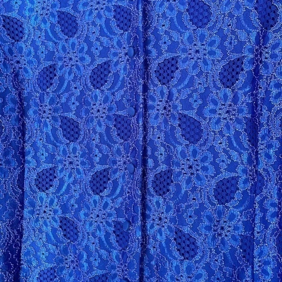 Plus Size Together Classics Cobalt Blue‎ Lace Top Size 16 P - Picture 5 of 7